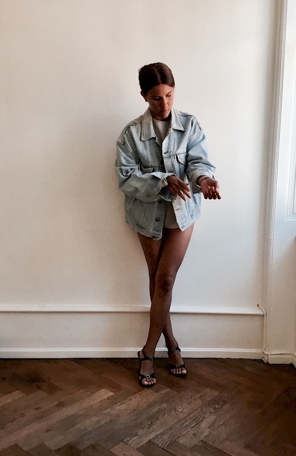HUGO BOSS denim oversized boyfriend Vintage Dior lingerie Jimmy Choo Chanel