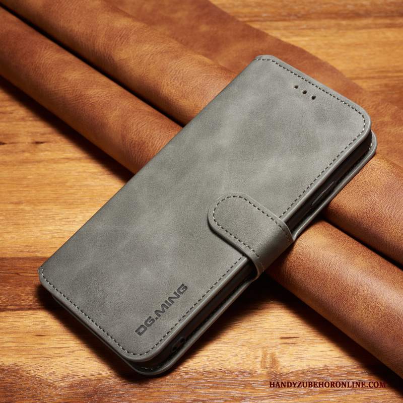 Custodia Xiaomi Mi 10 Pro Folio Tutto Incluso Grigio, Cover Xiaomi Mi 10 Pro Pelle Morbido Affari