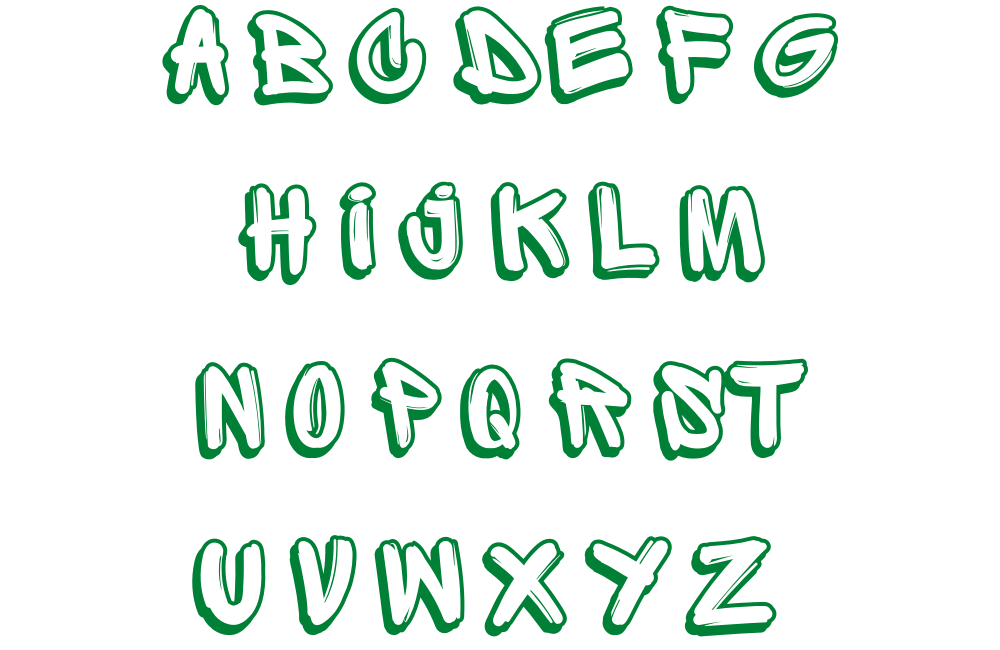 Graffiti bubble letters printable