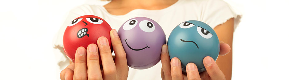 Meisje met stressballen
